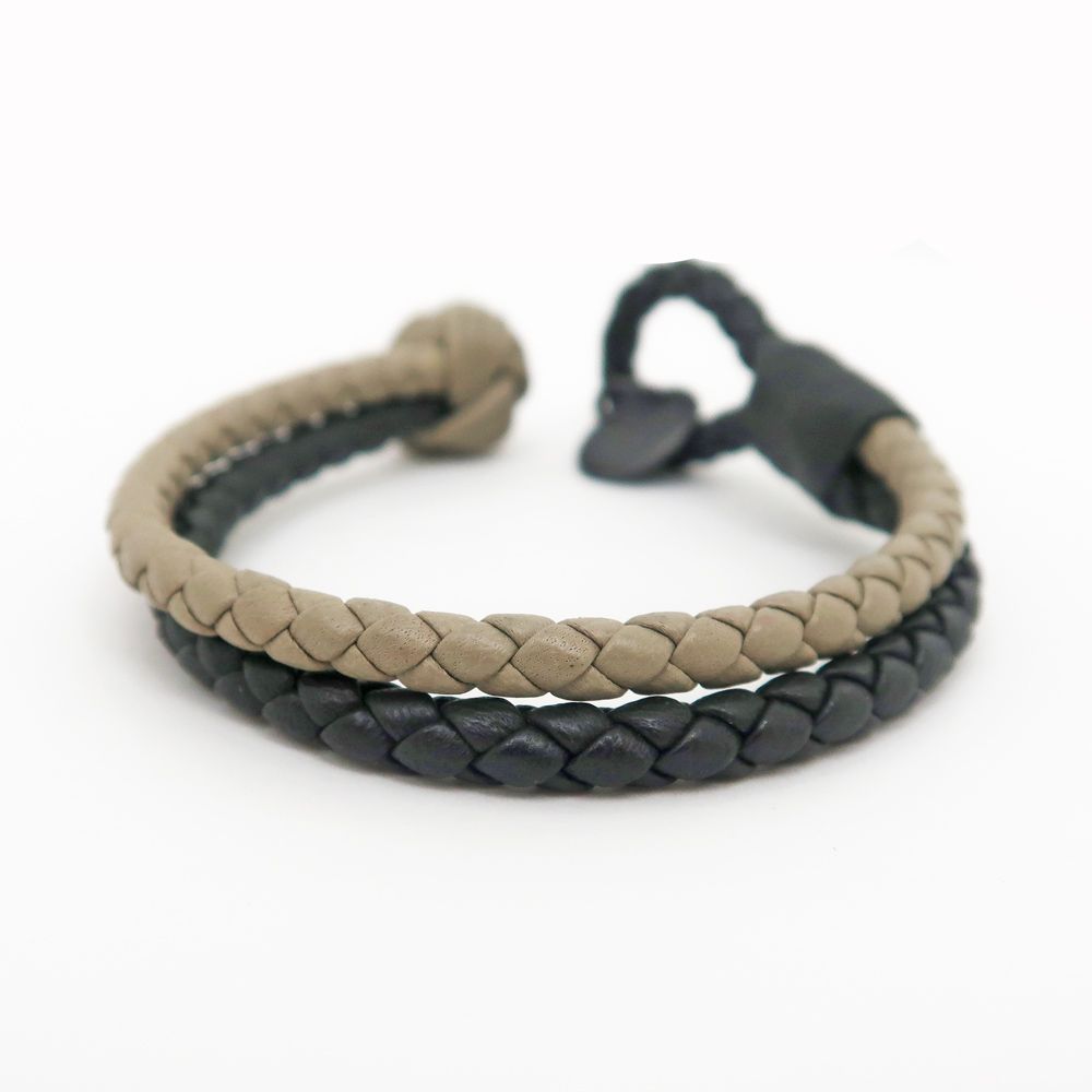 名東】ボッテガヴェネタ ブレスレット イントレチャート レザー