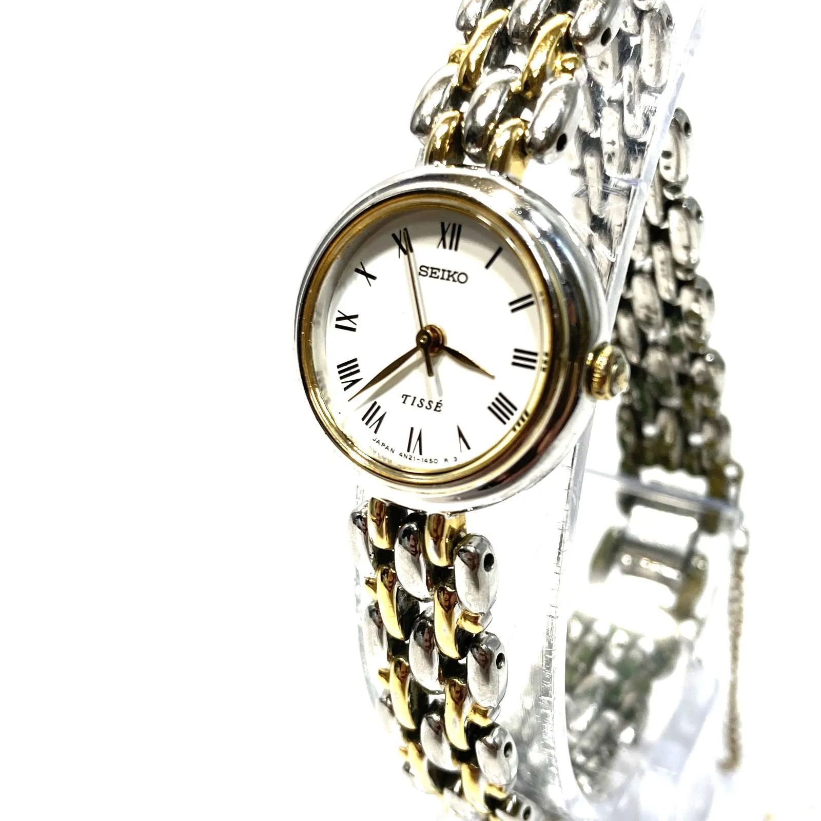 稼働品】SEIKO 腕時計 TISSE 4N21-1250 クォーツ 3針 ラウンド 
