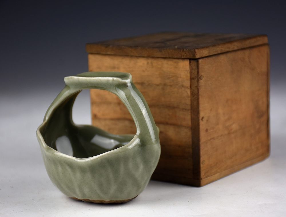 中国古美術　小物入れ　陶器　漆　お値下げ‼️涼しげ 中国古美術 小物入れ 陶器 漆 お値下げ‼️涼しげ