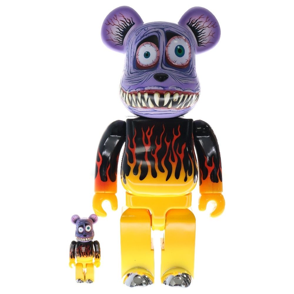 MEDICOM TOY メディコムトイ BE RBRICK MARK PARKER WORLD WIDE TOUR -400% ベアブリック マークパーカー ワールドワイドツアー 人形 フィギュア パープル|オレンジ