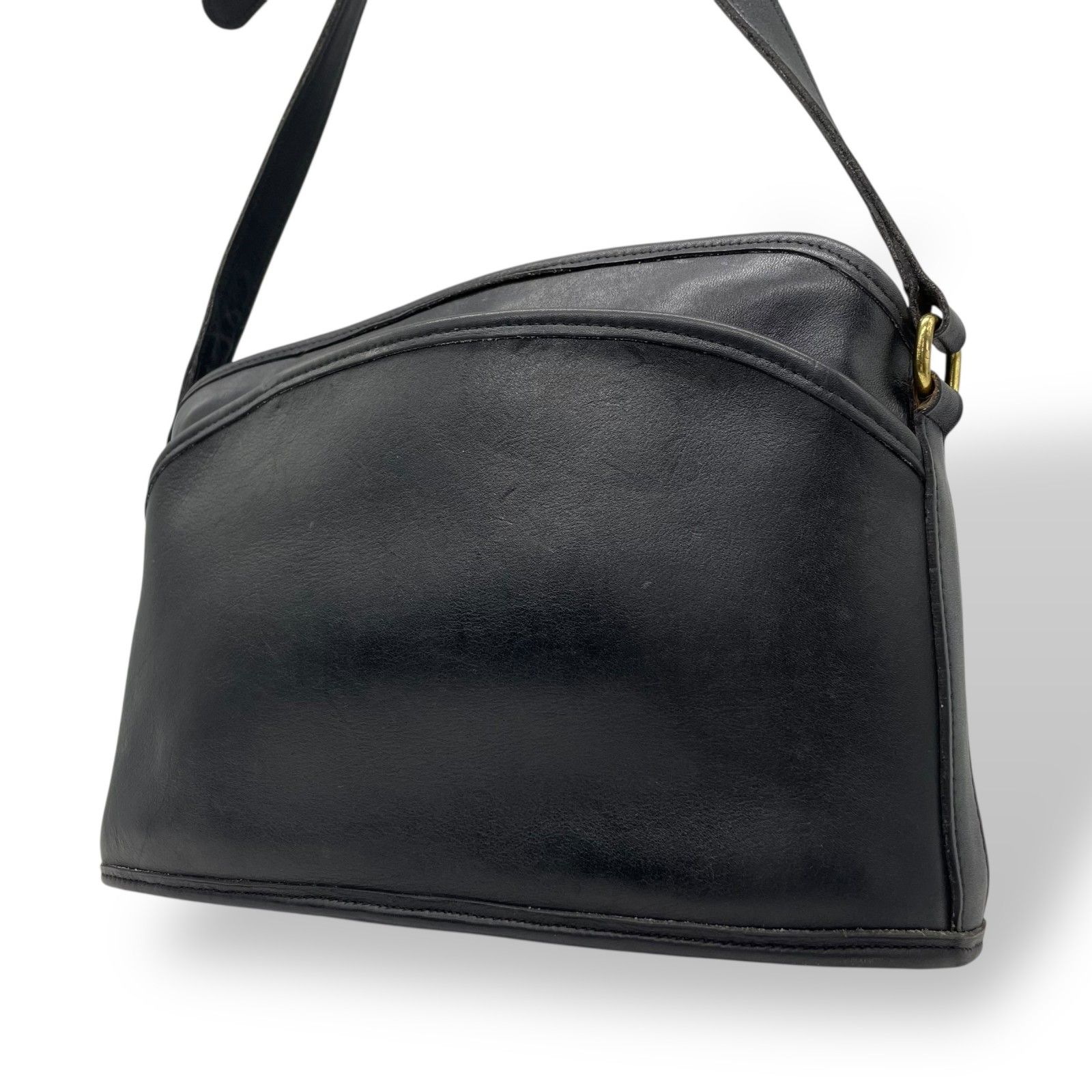 希少 COACH☆ショルダーバッグ 斜め掛け ナイロン レザー A4収納可 黒 希少 COACH オールドコーチ ヴィンテージ ショルダーバッグ 黒