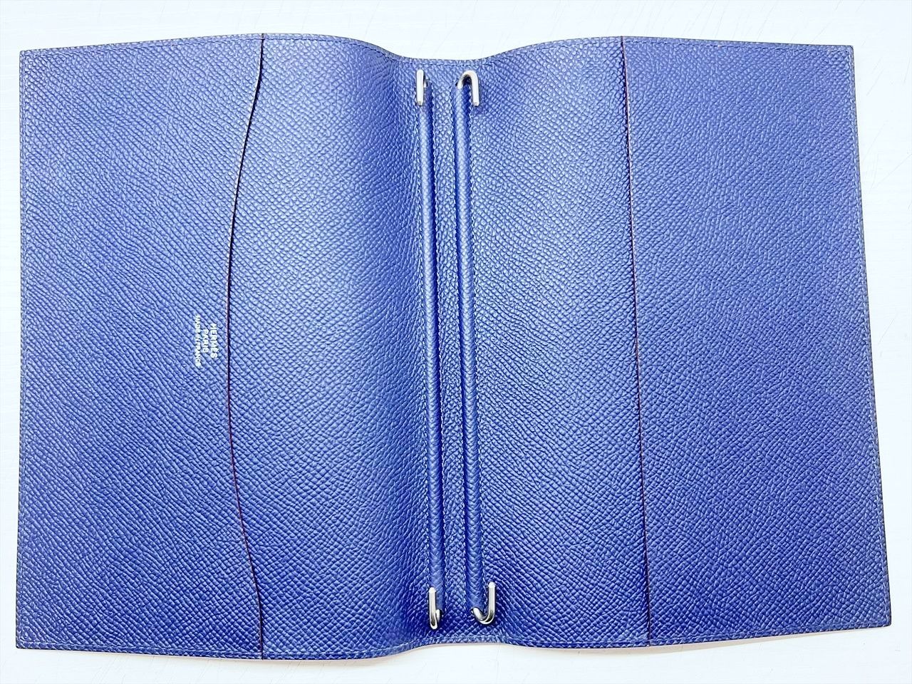 HERMES エルメス グローブトロッター 手帳カバー オレンジ ネイビー U刻印 WWW_NOITHATQUANGTHANH_NET