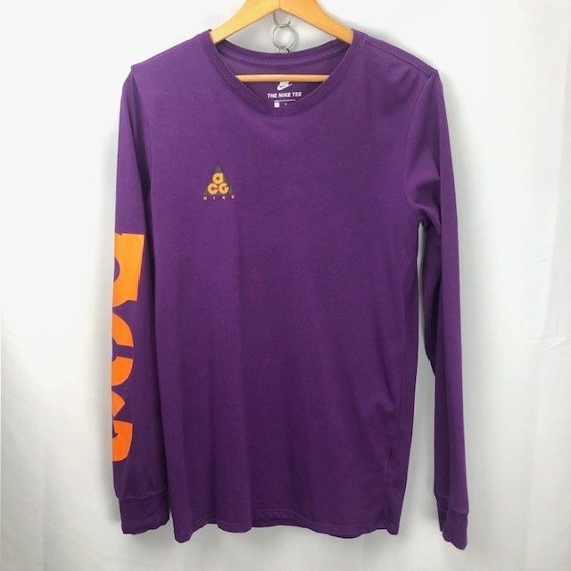 acg NIKE プリント ロンT サイズS HO180407NIG 06090501 01 シミ
