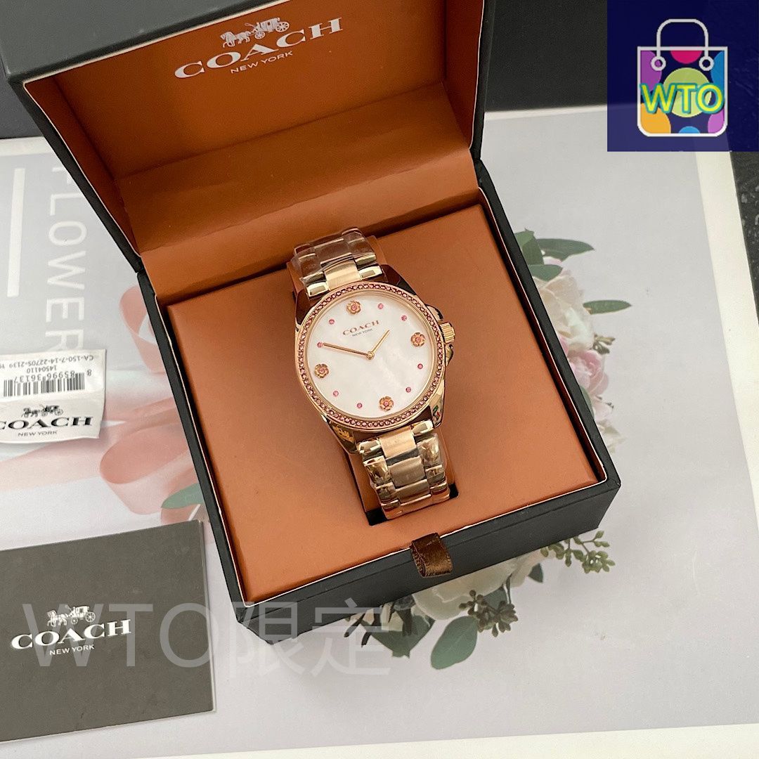 新品未使用　COACH アナログ時計 ベージュ COACH（コーチ）GREYSON シリーズ レディースウォッチ - 36mm