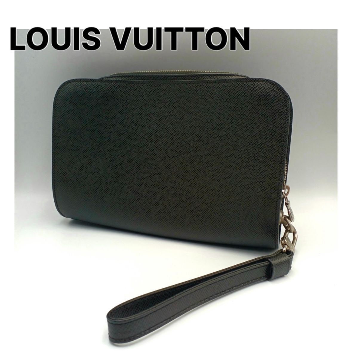 美品 LOUIS VUITTON タイガ バイカル クラッチバッグ ブラックM30182