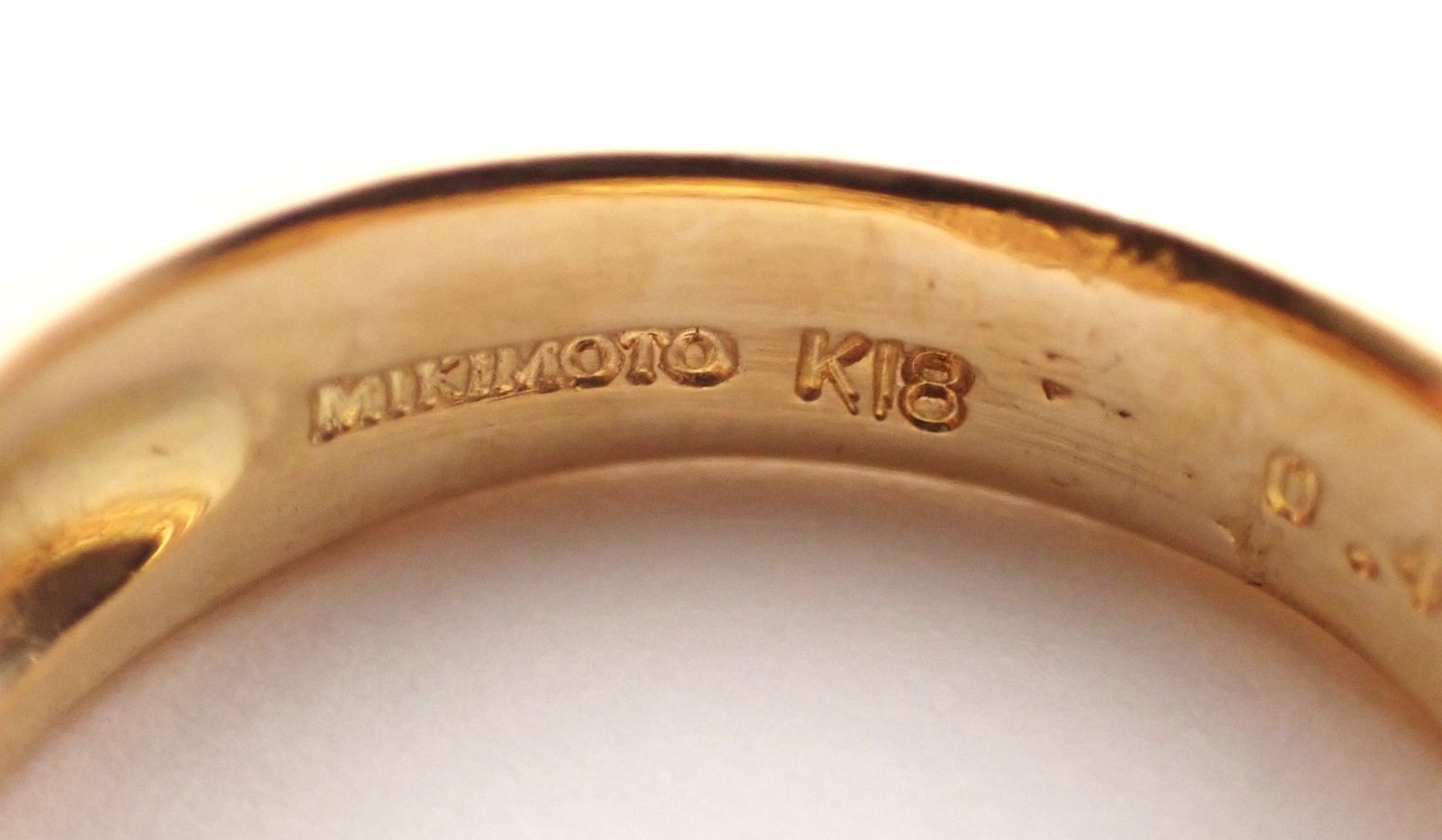 美品 MIKIMOTO(ミキモト) ルビーリング K18YG Au750 6号 5.5g イエロー  