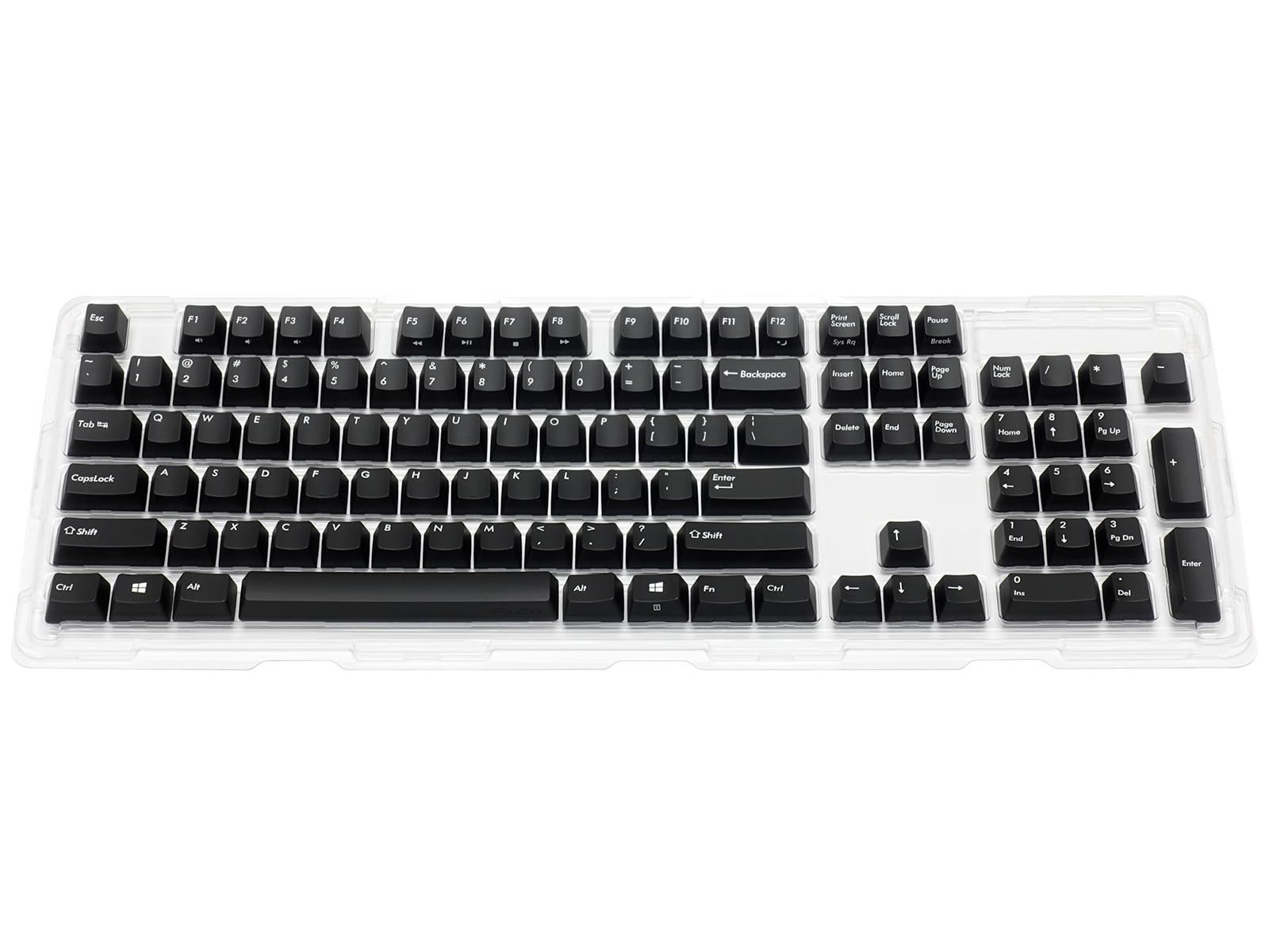FILCO Majestouch交換用 PBT2色成形キーキャップセット 104 英語配列 キープラー付き ブラック/ホワイト FKCS104EBT