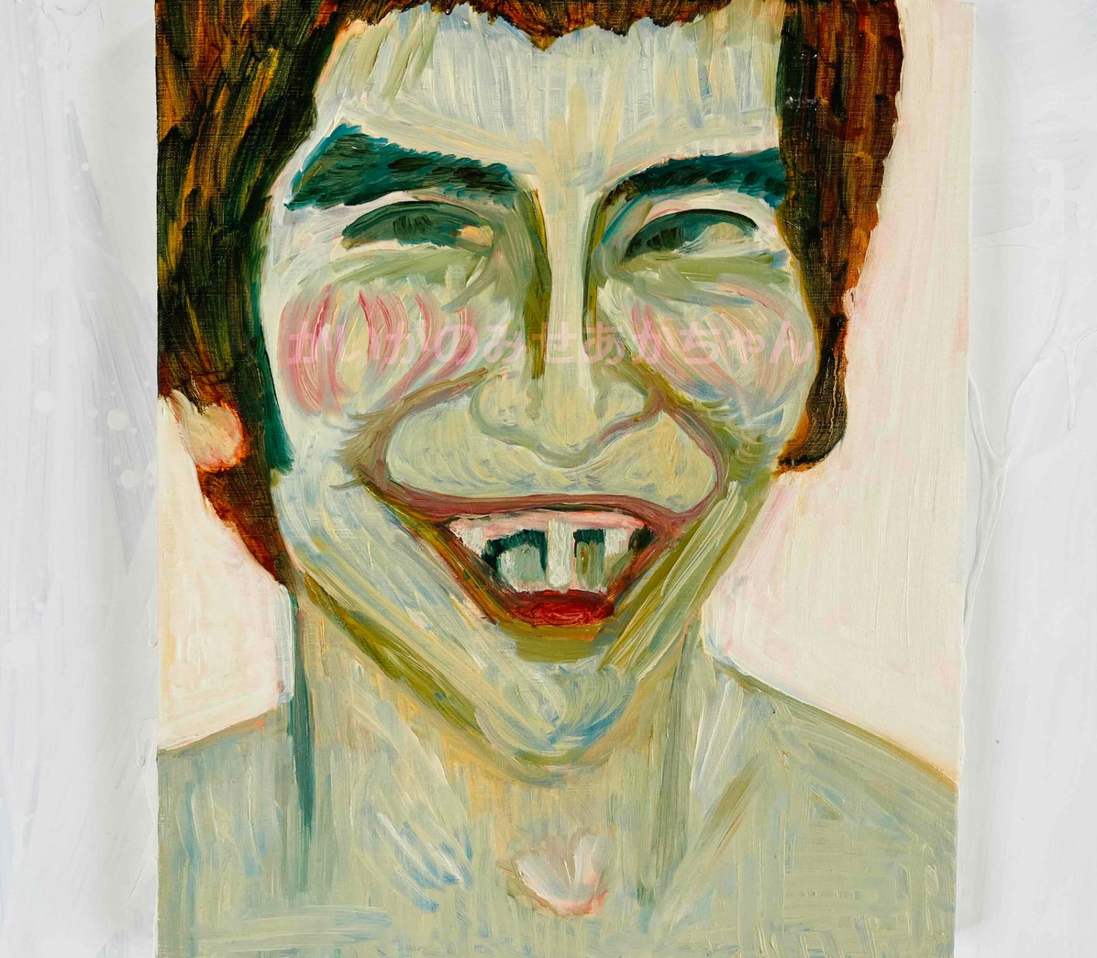 38×46㎝「ビリビリうんちだった」F8・原画・油彩 新緑の高原＜F8変形サイズ原画＞ | COLOR FACTORY 絵のショップ 絵画