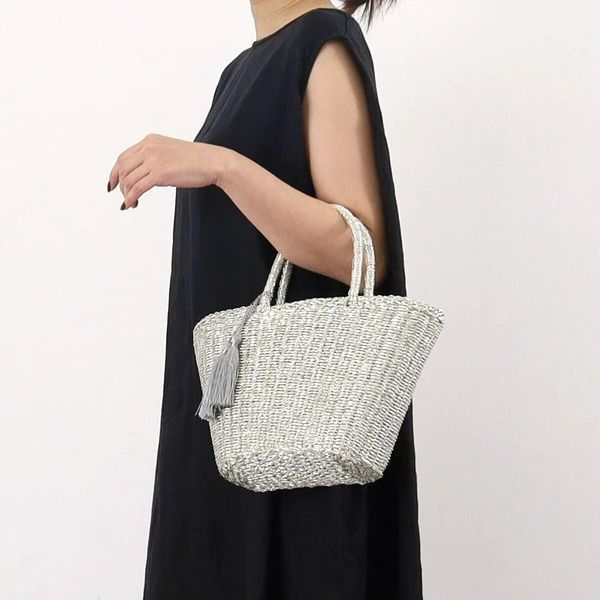 ★新品未使用品★ cooco かごバッグ シンプルデザインでコーデしやすさが魅力☆バケツ型カゴバッグ
