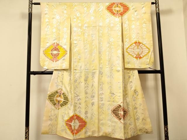 510ag38◎七五三 七歳 女児 着物&袋帯&長襦袢 総柄 金銀彩 鶴扇◎美品 510ag38◎七五三 七歳 女児 着物&袋帯&長襦袢 総柄 金銀彩 鶴扇◎美品