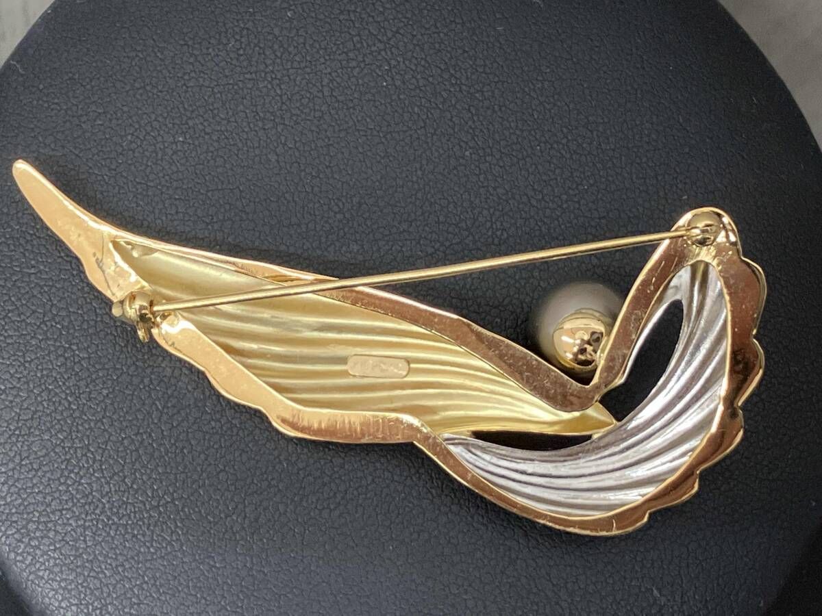 デザインブローチ Pt900 K18 総重量約7.7g