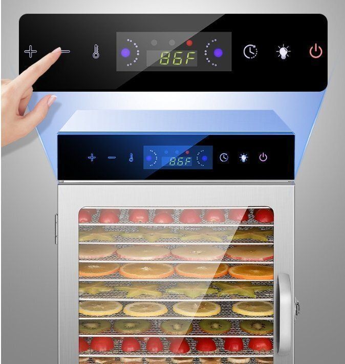 高品質*食品乾燥机*家庭用|業務用*ドライフルーツ机*ステンレス8層大容量*食品脱水機*タイミング です タッチスクリーン式