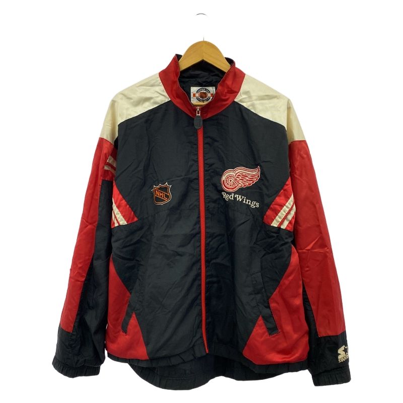 NHL DETROIT RED WINGS Wrinkled Nylon Jacket サイズM ブラック 19