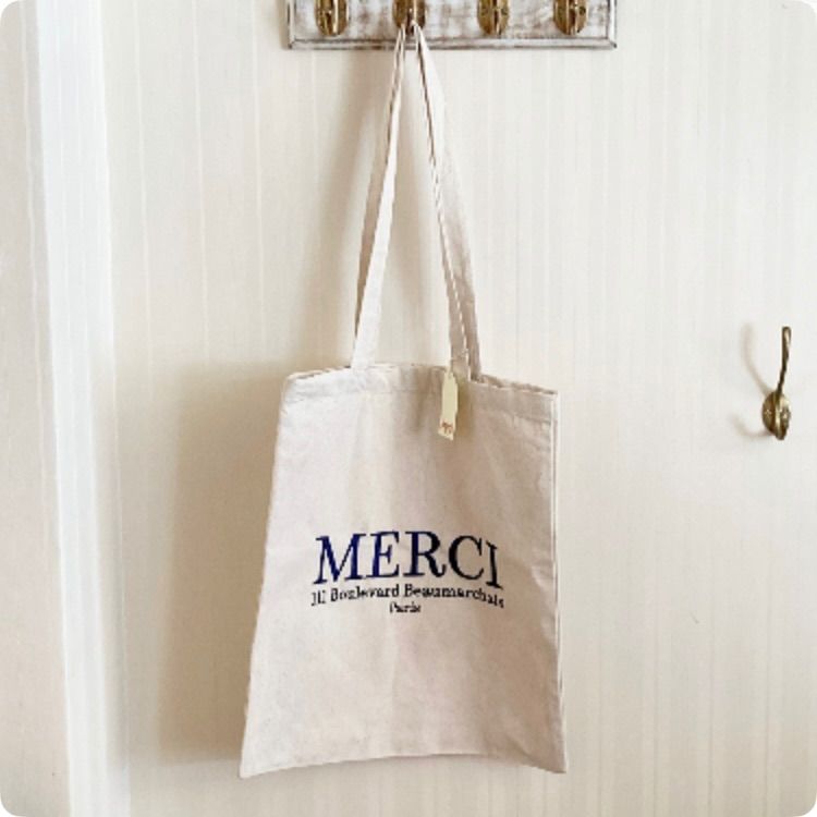 フランス直輸入】日本未発売☆限定各1個 Merci cotton Tote Bag