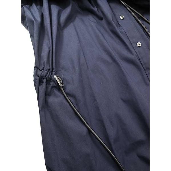 sacai 19SS コード付きロングシャツワンピース sacaiサカイ19SSコード付きロングシャツワンピースネイビー