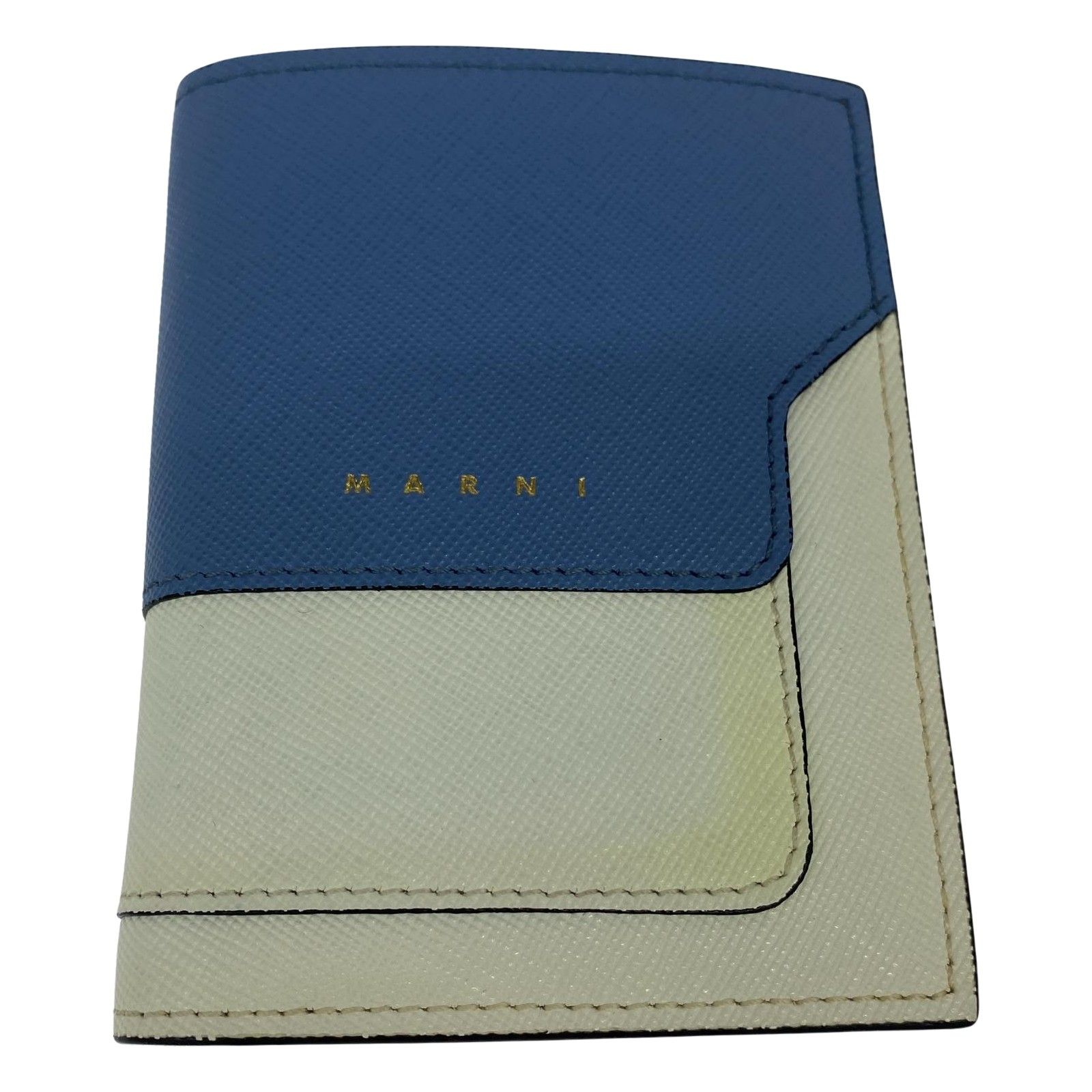 ✨️未使用級✨ MARNI 二つ折り財布 バイカラー ライトブルー ホワイト
