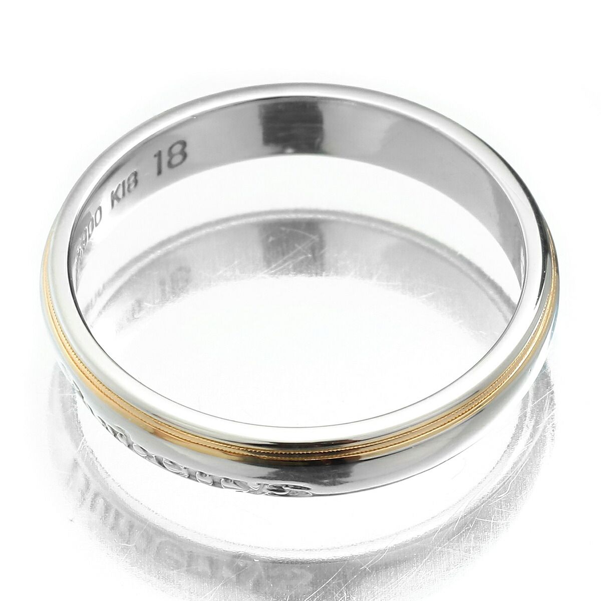 バーバリー コンビネーションリング 指輪 Pt900 14号 BURBERRY 中古