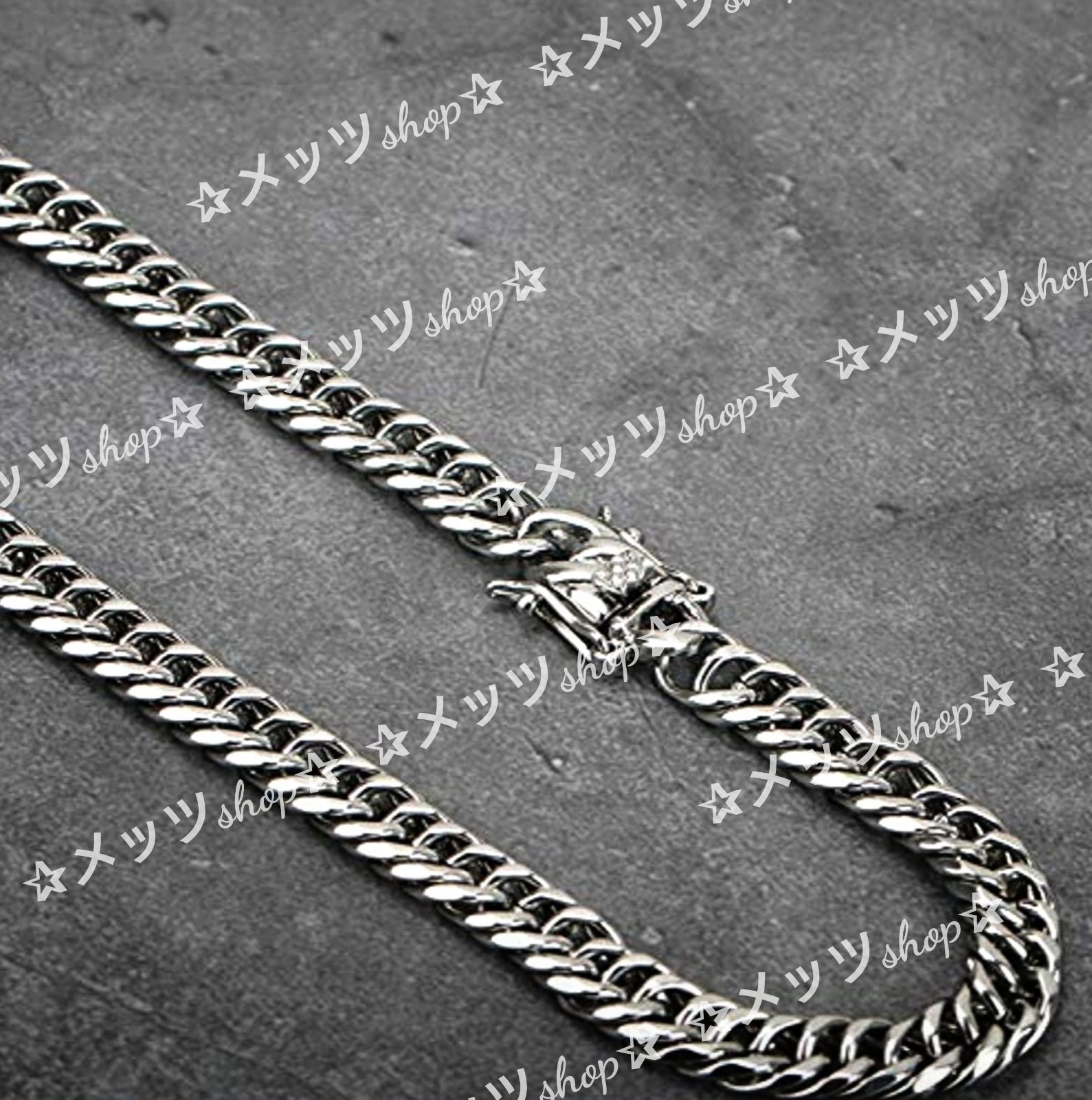 【鏡面加工】喜平 6面カットダブル 8mm ダブルロック サージカルステンレス 鏡面加工】喜平 6面カットダブル 8mm ダブルロック サージカル