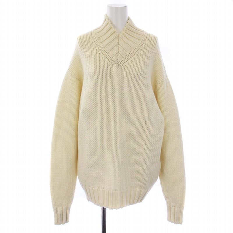 オーラリー AURALEE 20AW SUPER FINE WOOL AIRY KNIT V-NECK P/O ニット 長袖 1 M アイボリー  A20AP02TA /KH - メルカリ