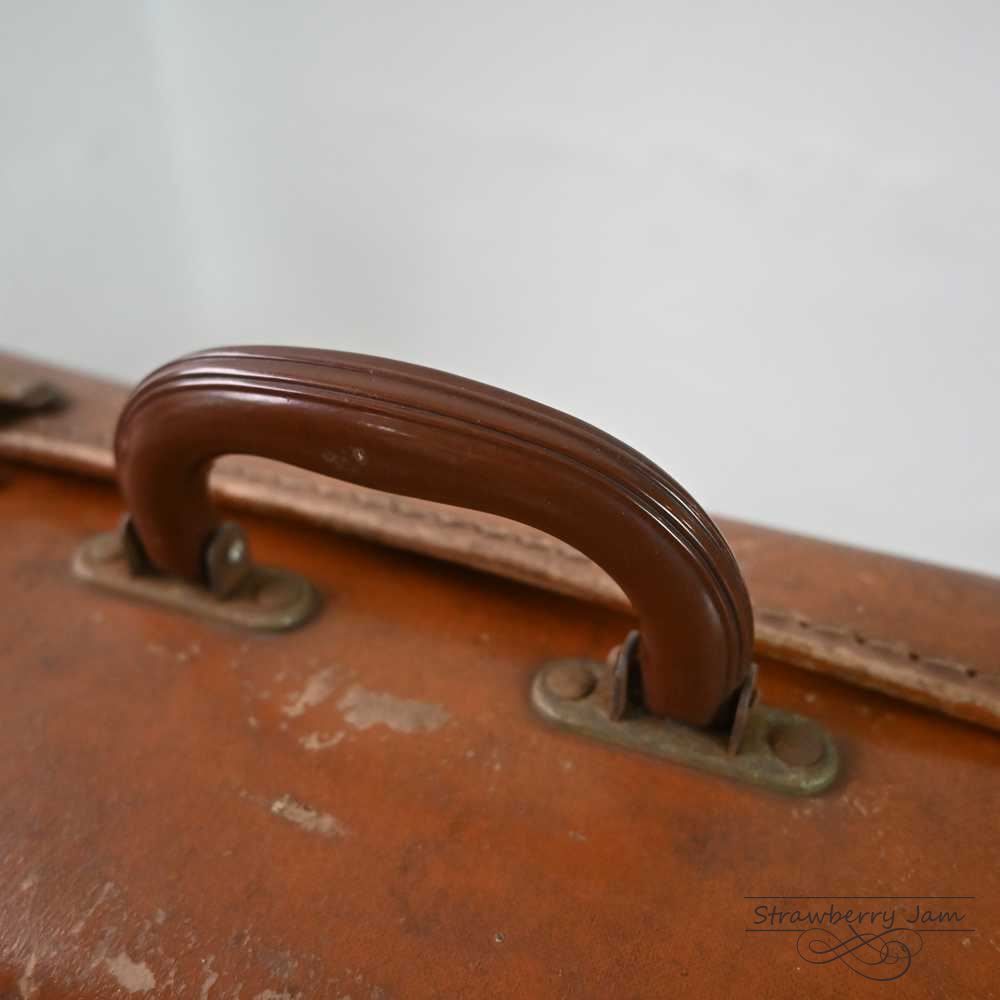 L3612-99-11 英国アンティーク トランク レザー 収納 かばん イギリス