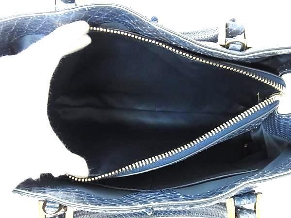 未使用品 TOD'S トッズ パイソン ハンドバッグ ブルー TOD'S TOD'S トッズ D-Styling/Dスタイリング ミニ リアル