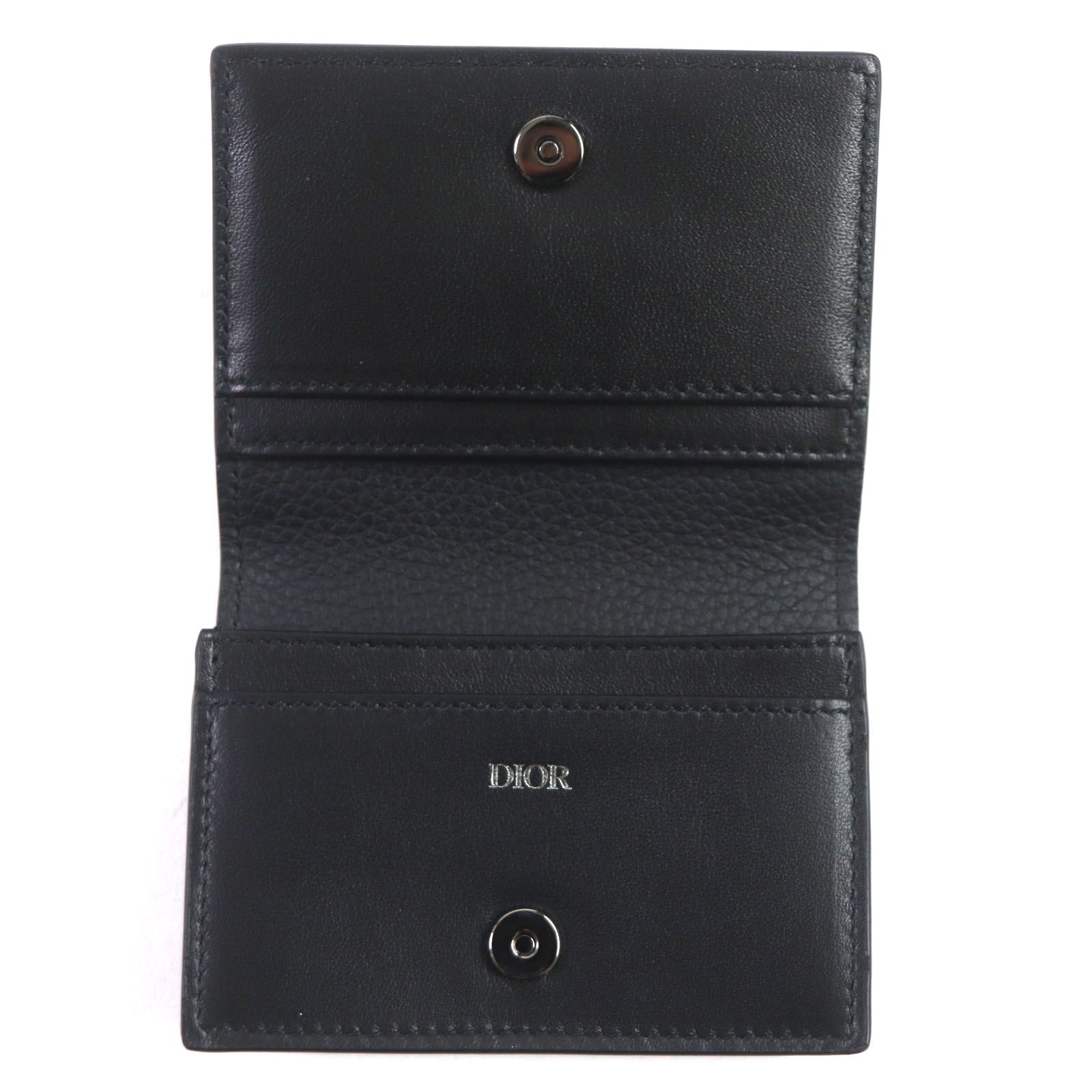 Dior 黒 レザー カードケース 収納袋付き（Dior ブラックレザー