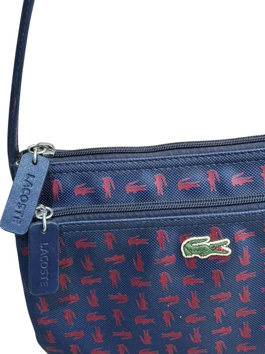 LACOSTE ラコステ ネイビー パターン 柄 クロスバッグ DECORATOM_COM_BR