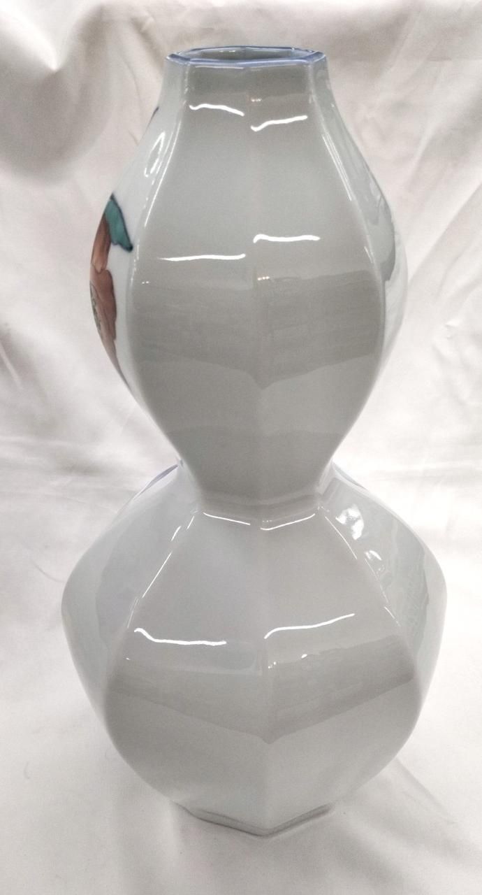 華山萬右衛門 花瓶 山茶花 Kazan Manemon vase sasanqua flower