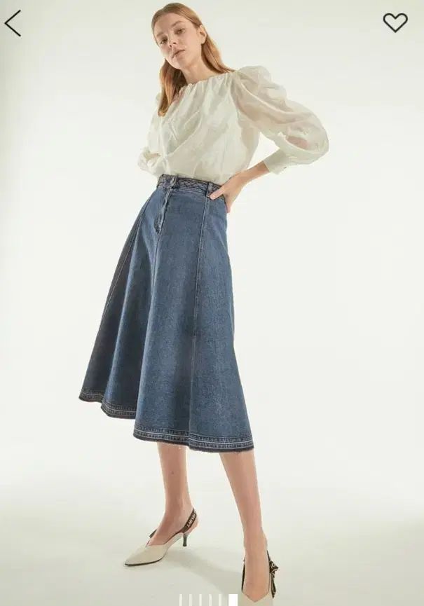 LANVIN COLLECTION ランバンコレクション ベルト ディテール フ デニム スカート 44 サイズ 正規品