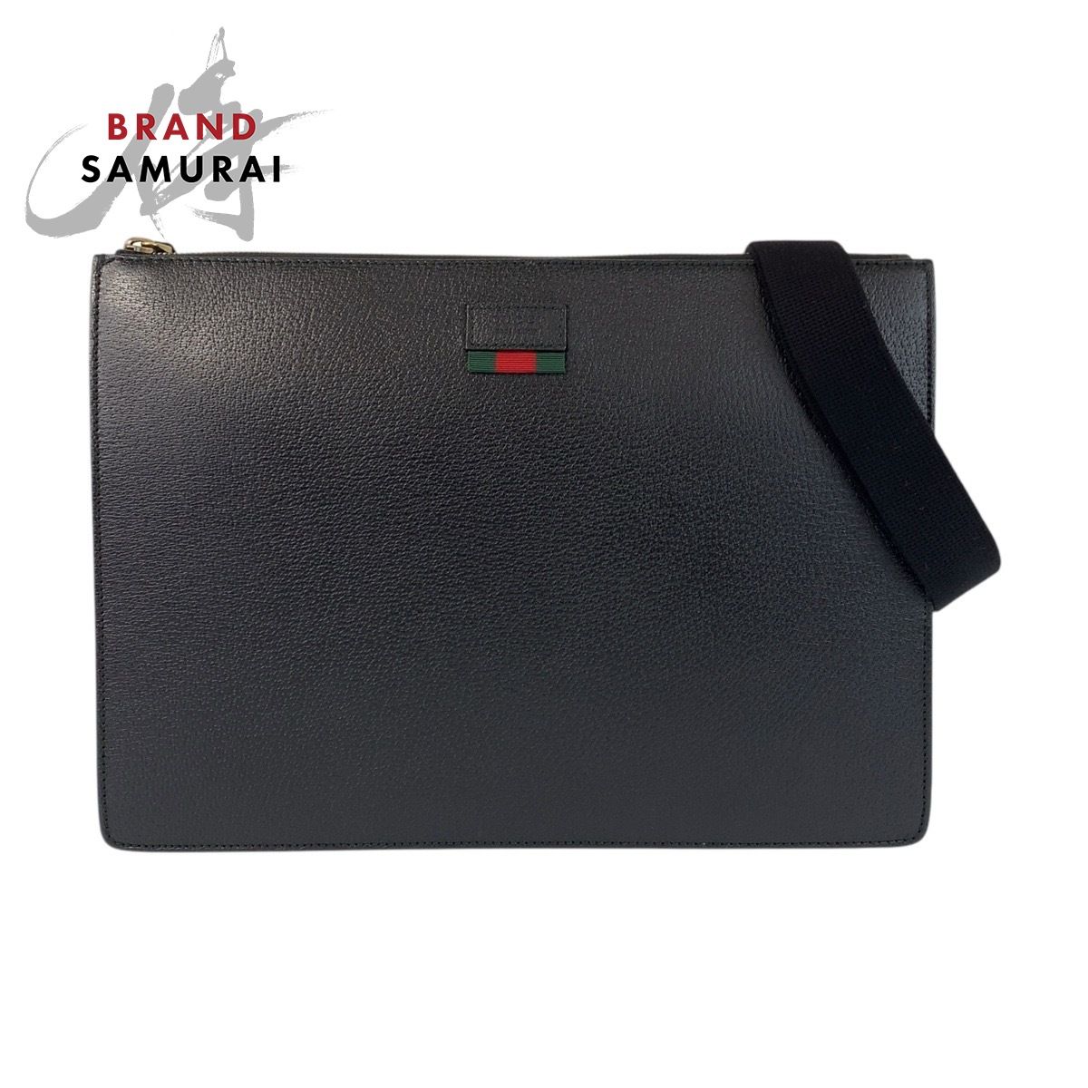 美品 GUCCI グッチ シェリーライン ブラック 黒 ゴールド金具 レザー  