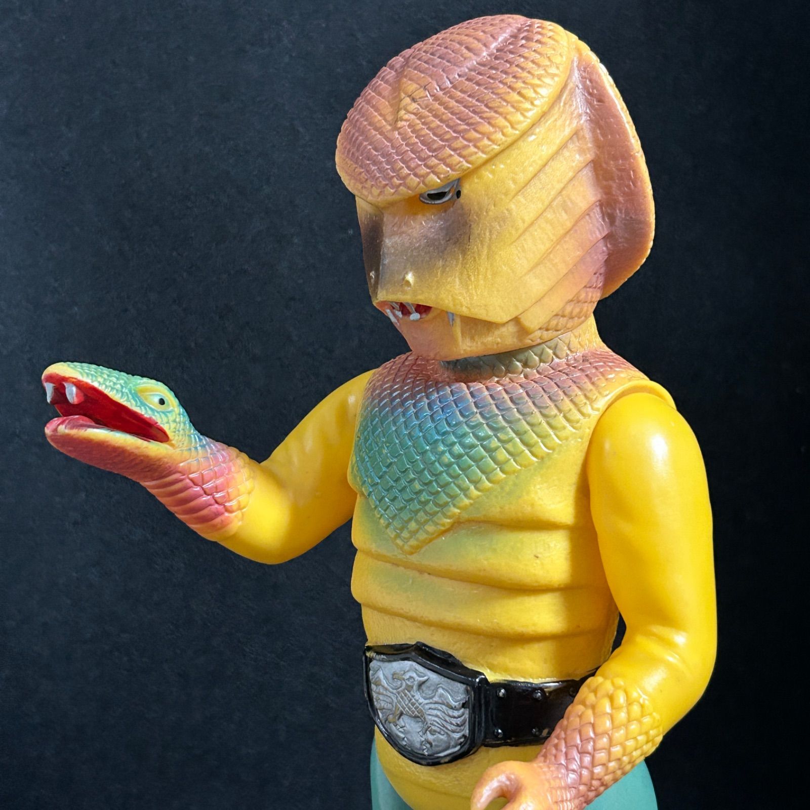 仮面ライダー 旧バンダイ製 コブラ男 キングサイズ ソフビ フィギュア 怪人 レトロ 昭和 品