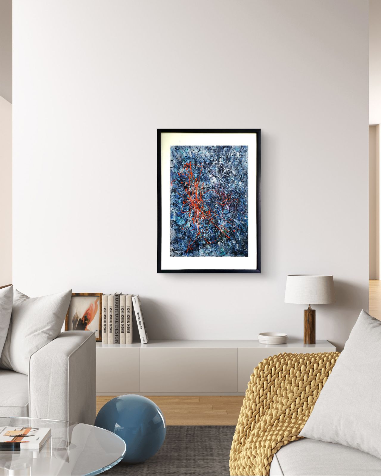 Sense of loss / 抽象画 77×56㎝ B2 額縁セット 原画1点のみ