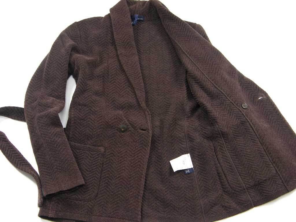 ラルディーニ　ヘリーボーン　ニットガウン アルパカ混　M　イタリア製　ベルト 新品】 LARDINI / ラルディーニ ニットガウン イタリア製 ウール