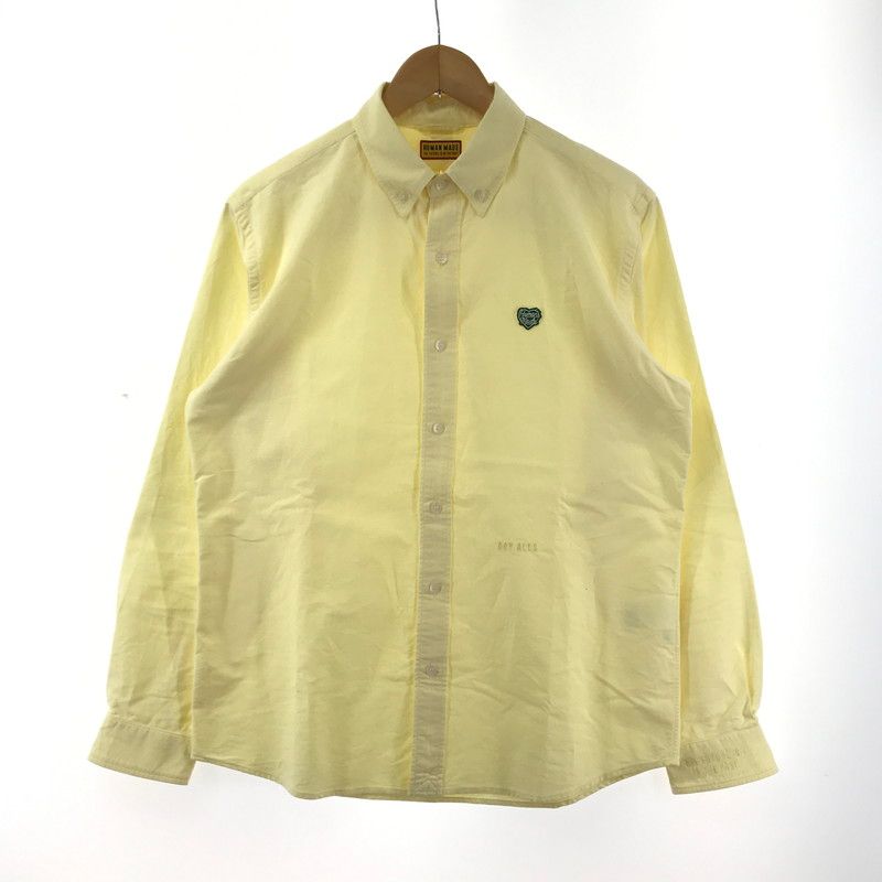 HUMAN MADE ヒューマンメード HM29SH010 OXFORD BD SHIRT オックスフォード 長袖 シャツ トップス 刺繍 古着 142-250513-mh-03-fuz