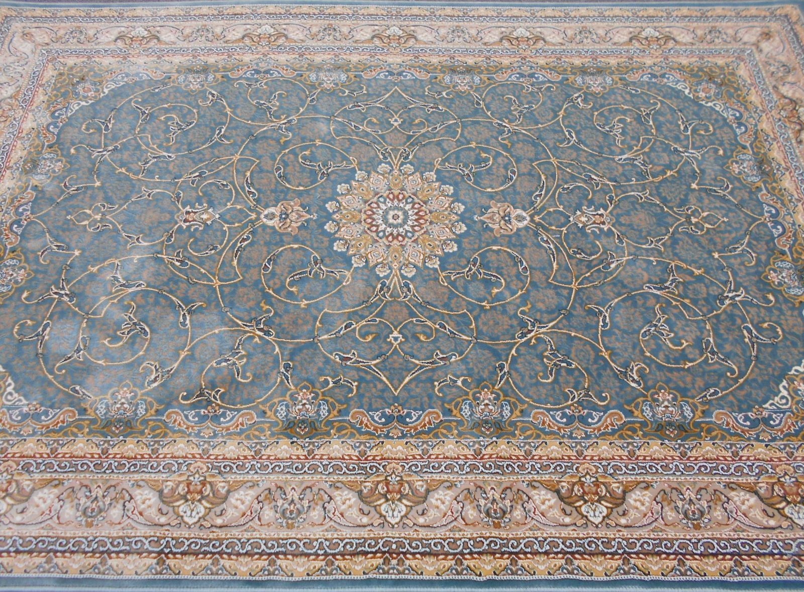感謝価格】 高品質 高密度 立体柄 本場イラン産 絨毯 100×150cm-200392