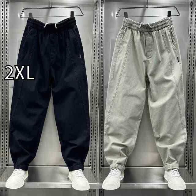 [2XL]秋冬 メンズ  服 シンプル ファッション オシャレ 大人 かっこいい 大きいサイズ ストリート 紳士服  ダメージ加工 カジュアル 秋冬 韓国スタイル ストレート パンツ