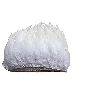 インテリア小物 Shekyeon 2yards Rooster Hackle Feather Trim Dress Decoration (White) by Shekyeon