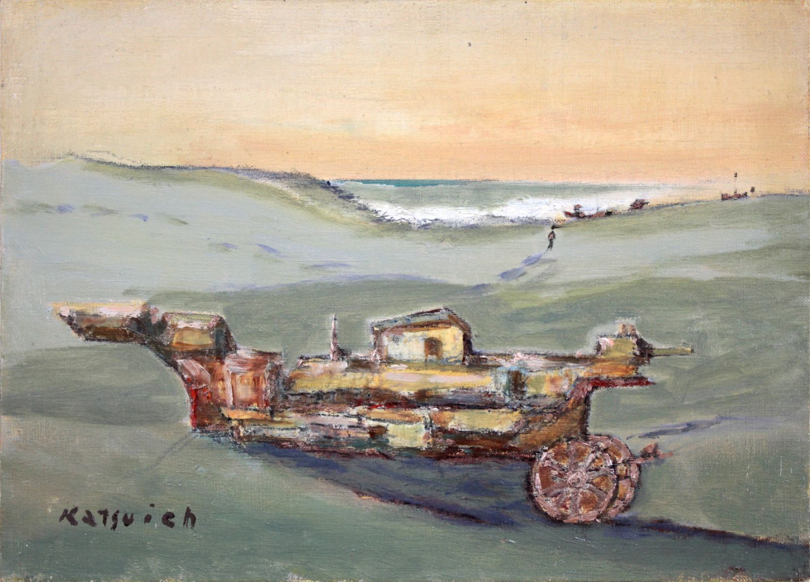 小松原 勝市『砂濱の風景』油彩画【真作保証】 絵画 小松原 勝市『砂濱の風景』油彩画【真作保証】 絵画 - メルカリ