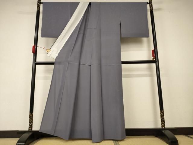 平和屋着物*夏物 色無地 絽 源氏鼠色 正絹 AABC1807jd