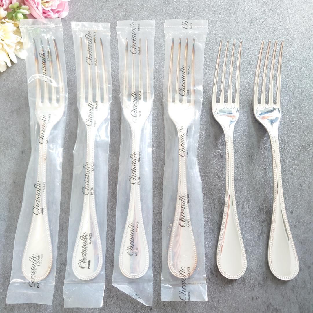 クリストフル パール テーブルフォーク 未開封含む 6点