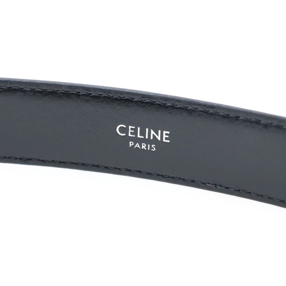 CELINE (セリーヌ) トリオンフ ベルト ブラック シルバー金具