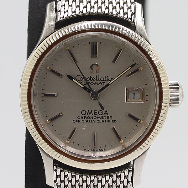 級 稼働 オメガ コンステレーション AT 自動巻 シルバー文字盤 レディース腕時計 0047300 10ERT ABC16749 SMZ