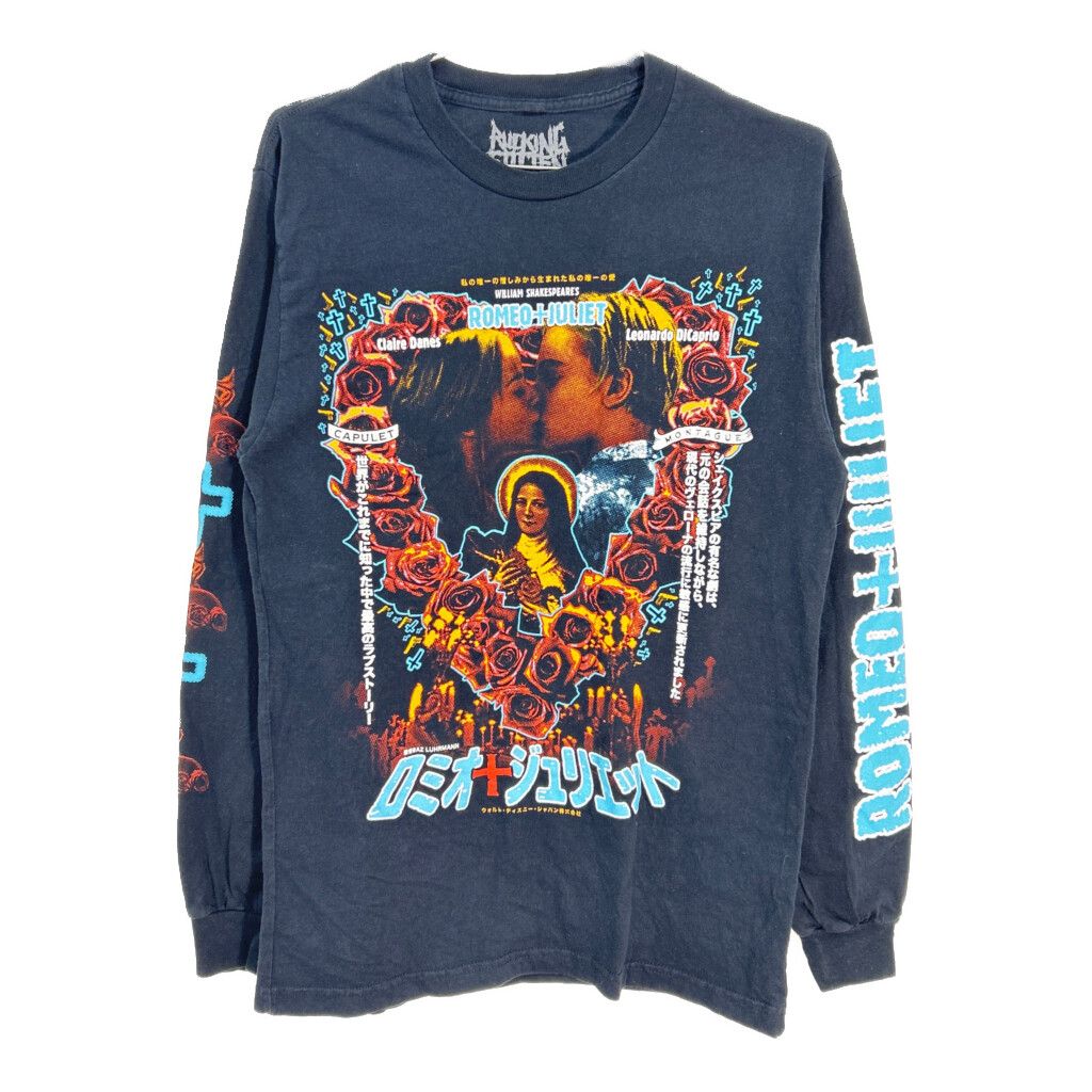 RUCKING FOTTEN ロミオとジュリエット 長袖Ｔシャツ 袖プリント ブラック (メンズ S) 中古 古着 R1541