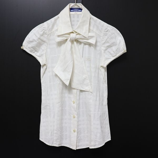 美品✨BURBERRY ブルーレーベル ブラウス シャツ デニム シャンブレー ブルー（青）系 S Burberry(バーバリー) ブラウス・シャツ