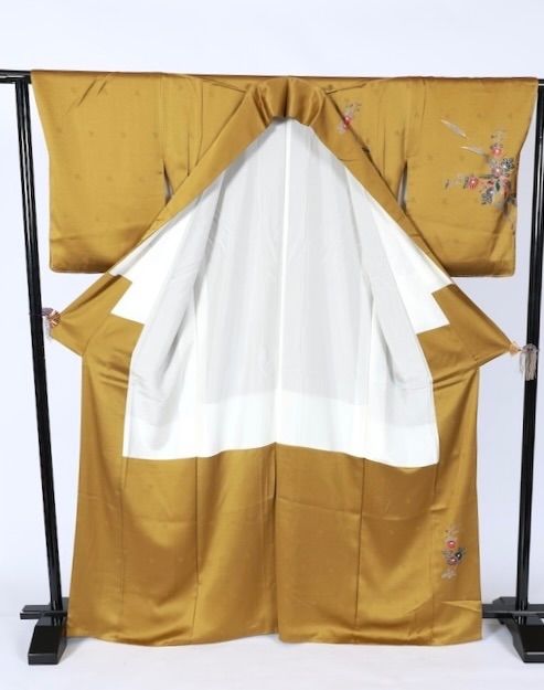 訪問着　新品未使用品　茶　藍　紫　珊瑚朱　グレー　グリーン　松竹梅　扇面　地紋通し　T534 訪問着 新品未使用品 茶 藍 紫 珊瑚朱 グレー グリーン 松竹梅 扇面
