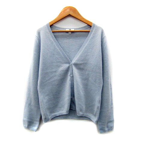 クレージュ courreges ニットカーディガン ミドル丈 Vネック 無地