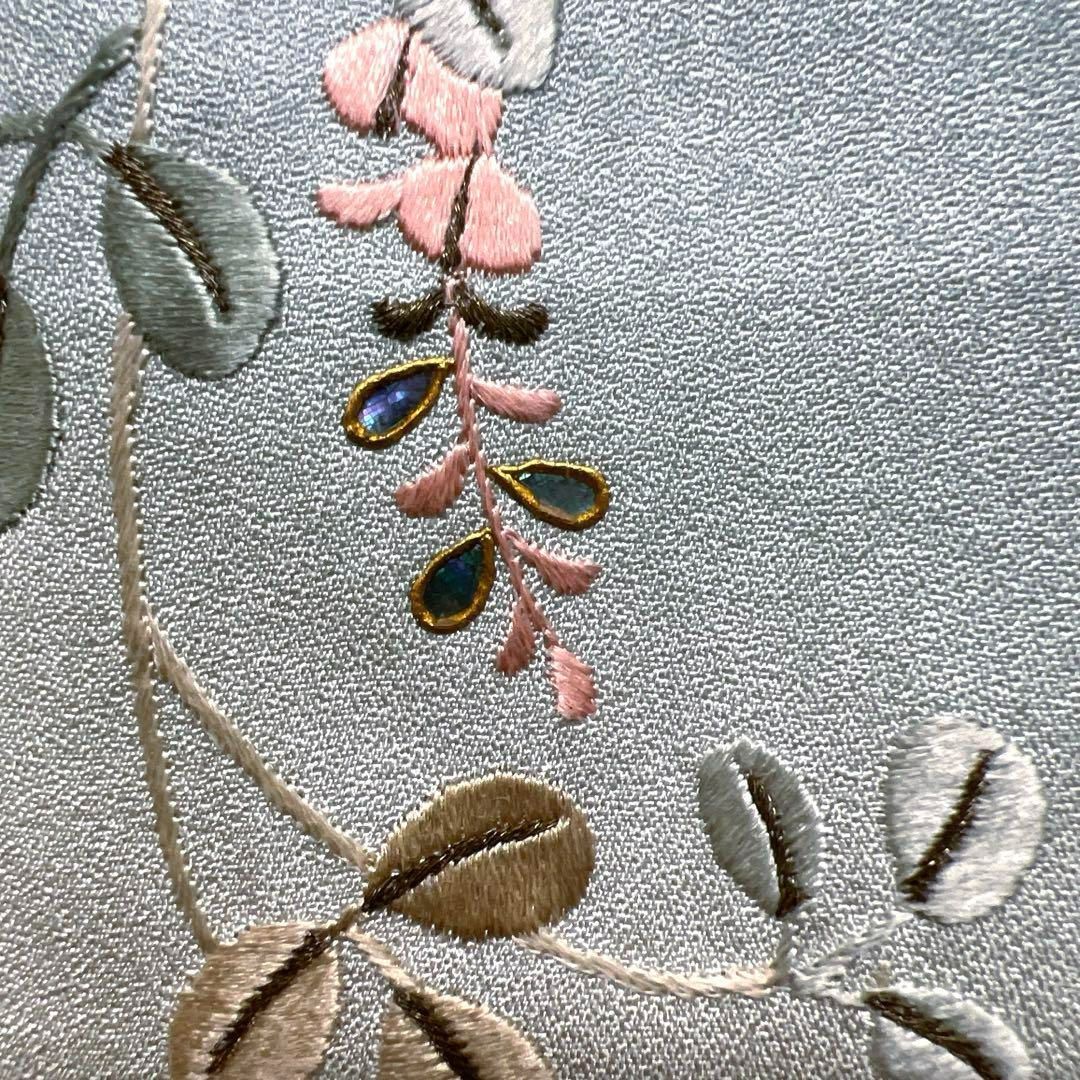 付け下げ 相良刺繍 花紋 牡丹 菊 桔梗 椿 着物 044a d 平和屋着物