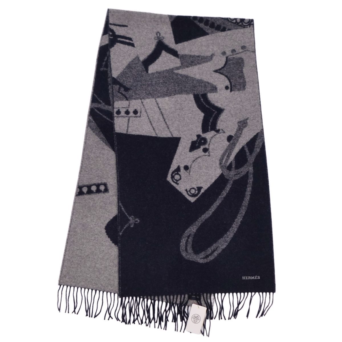 未使用 エルメス HERMES マフラー ストール Zouaves et Dra