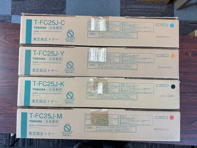 東芝トナー4本セット T-FC25J ブラック シアン マゼンタ イエロー