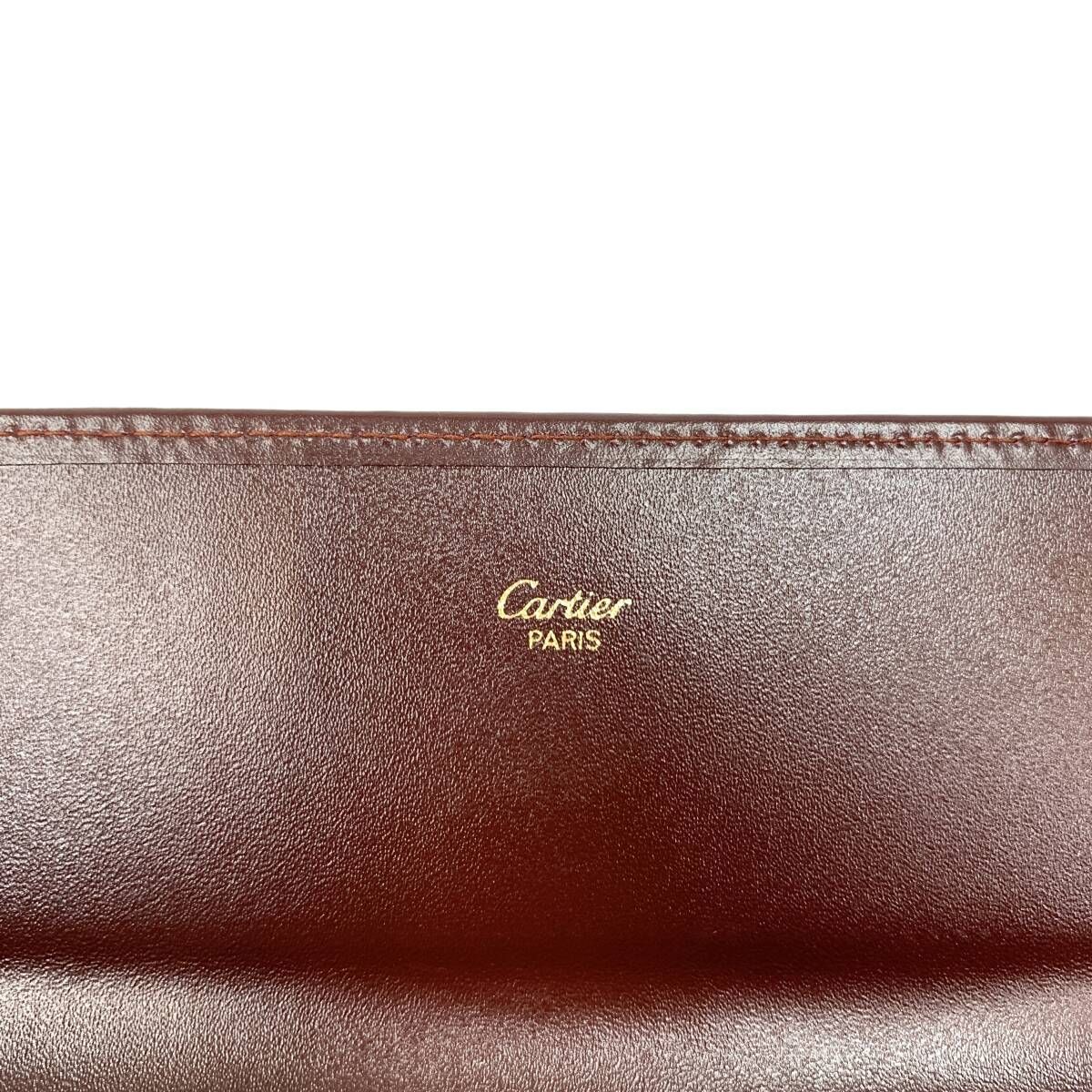 D0789 美品！ 格安！ Cartier カルティエ マストライン がま口 Wホック